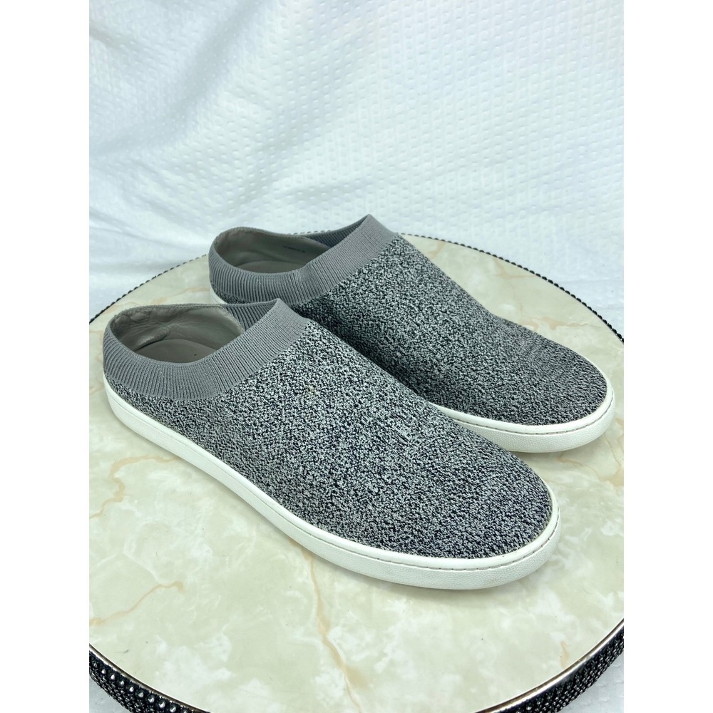 Vince Ventura Fly Knit Slip On Mule Shoes Womens 8 Grey Comfort Casual Sneakers